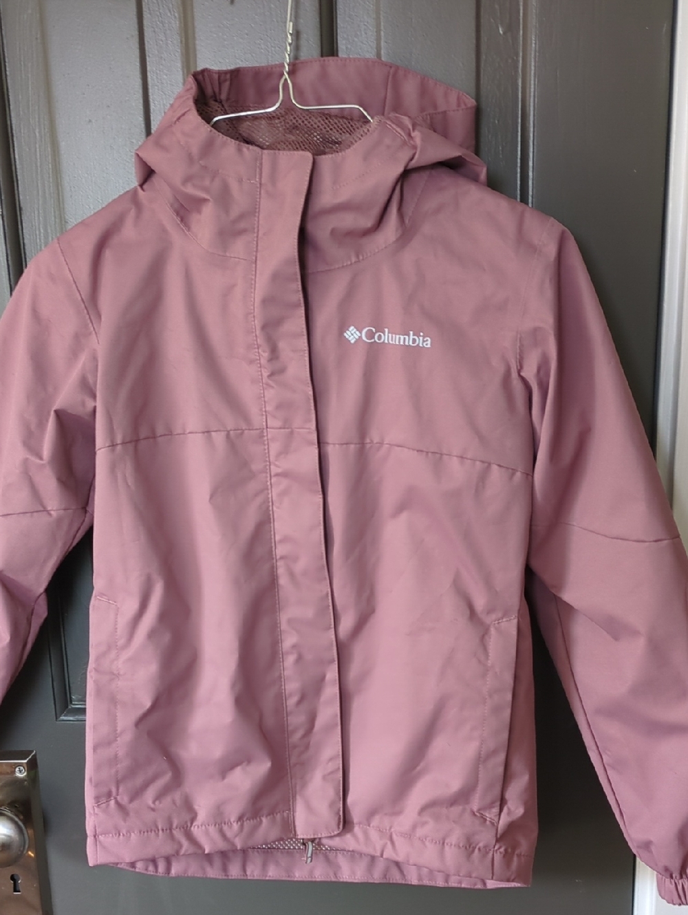 Columbia Kids Waterproof Hooded Jacket - Mauve Pink Small